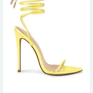 Femme LA Yellow Strappy Heels